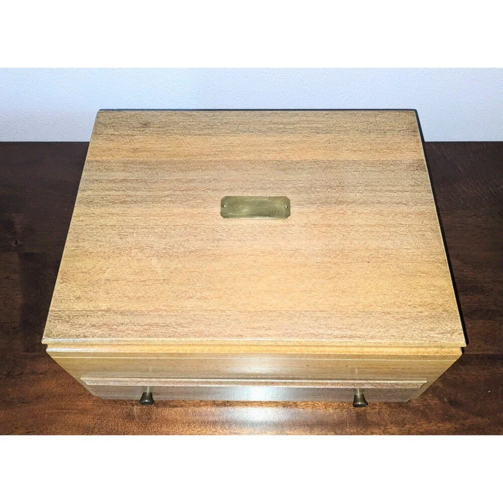 International Sterling Silverware Chest Vintage Tarnish Resistant Brass Hardware